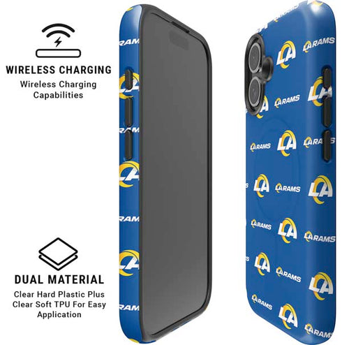 NFL Los Angeles Rams Blitz Series iPhone 16 Plus Magsafe Impact Case